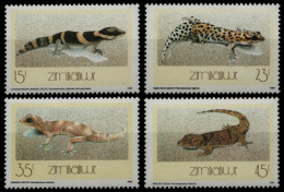 Simbabwe 1989 - Mi-Nr. 396-399 ** - MNH - Reptilien / Reptiles - Zimbabwe (1980-...)