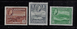 ANTIGUA   1953   SCOTT#107,109 MH +108 USED - 1858-1960 Crown Colony