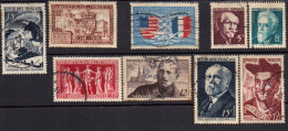 France 1949-1950 9 Timbres Oblitérés Y&T 829, 839, 840, 820-821, 849, 864, 865, 866 - Oblitérés