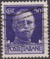 1929 Italia King Vittorio Emanuele III Facing Front ⵙ Mi:IT 307X, Sn:IT 221, Yt:IT 232, Sg:IT 247, AFA:IT 253 - Oblitérés