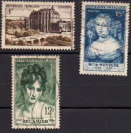 France 1950 3 Timbres Oblitérés  Y&T 873, 874, 875 - Usados