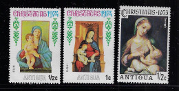 ANTIGUA   1974-75  SCOTT#353,354,394  MH - 1960-1981 Autonomia Interna