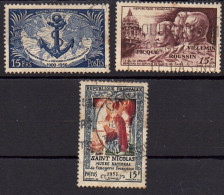 France 1951 3 Timbres Oblitérés  Y&T 889, 898, 904 - Usados