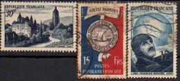 France 1951 3 Timbres Oblitérés  Y&T 905, 906, 907 - Usados