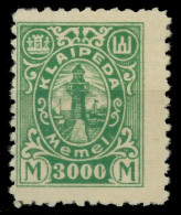 MEMEL 1923 Nr 163 Ungebraucht X41149E - Klaipeda 1923