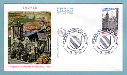 FDC France 1978 - Troyes - Hotel De Mauroy - YT 2011 - 10 Troyes - 1970-1979