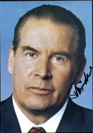 CPA Politiker Gerhard Schröder, Vorsitzender Des Auswärtigen Ausschusses, Portrait, Autogramm - Figuren