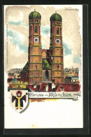 Lithographie München, Die Frauenkirche, Münchner Kindl  - Andere & Zonder Classificatie