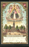 Präge-Lithographie Kevelaer, Kirche, Maria Mit Dem Kinde  - Kevelaer