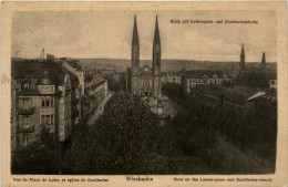 Wiesbaden, Blick Auf Luisenplatz Und Bonifaciuskirche - Wiesbaden