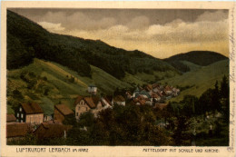 Kurort Lerbach Im Harz, Mitteldorf Mit Schule Und Kirche - Goettingen