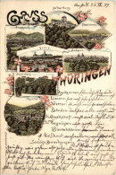 Gruss Aus Thüringen Gotha Erfurt - Litho - Gotha