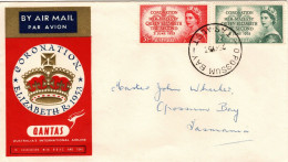 Australia 1953 Qantas Coronation Flight Cover - Lettres & Documents