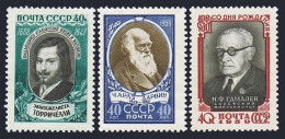 Russia 2165-2167, MNH. Mi 2194, 2195, 2200. Torricelli, Charles Darwin, Gamaleya - Unused Stamps