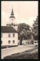 AK Hohenmölsen / Halle, Sparkasse Und Kirchturm  - Halle (Saale)