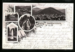 Lithographie Bad Harzburg, Hof- Und Kurhaus, Neue Sennhütte, Bismarck Denkmal  - Bad Harzburg