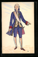 AK Eleganter Junger Herr Mit Degen, 1771  - Mode