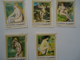 FUJEIRA  USED  STAMPS SET  4 PAINTINGS NUDES - Nudes