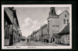 AK Walsrode I. Hann., Moorstrasse Mit Passanten  - Walsrode