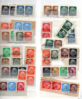 Deutschland, Ca. 1940, 22 Unterschiedliche Briefstücke Mit Hindenburg-Frankaturen (15698E) - Used Stamps