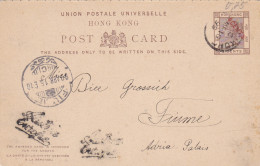 1899: Hongkong Post Card To Fiume - Autres & Non Classés