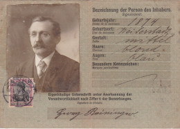 Postausweiskarte: Darmstadt 1916 - Doppelt Verwendet - Storia Postale