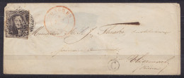 LSC (sans Texte) Affr. N°6 Càd TONGRES /4 AOUT 1853 Pour VLIERMAEL Bilsen - Boîte "C" (au Dos: Càd BILSEN) - 1851-1857 Medaglioni (6/8)