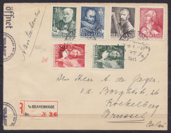 Pays-Bas - L. Recommandée Affr. N°342/47 Càd 's GRAVENHAGUE /date 1941 ? Pour KOEKELBERG (Bruxelles) - Lettres & Documents