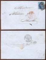 Old Classic Cover, S094 Belgium King Leopold I, Sep. 16. 1856. - 1851-1857 Medaillons (6/8)