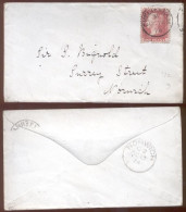 Old Classic Cover, S105 Great Britain Sc33 Queen Victoria, PL 172, Oct. 12. 1874. - Storia Postale