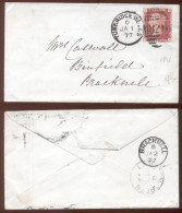 Old Classic Cover, S107 Great Britain Sc33 Queen Victoria, PL 184, 01. 01. 1877. - Storia Postale