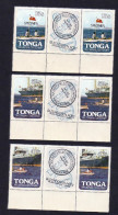 Tonga 1982 Specimen Tin Can Mail Gutter Strips With Tin Can Cachets Labels - Tonga (1970-...)