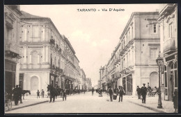 Cartolina Taranto, Via D`Aquino  - Taranto