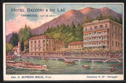 Artista-Cartolina Tremezzo /Lac De Como, Hotel Bazzoni & Du Lac  - Como