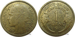 France - IIIe République - 1 Franc Morlon 1931 - SUP/AU55 - Fra3484 - 1 Franc