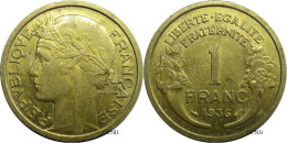 France - IIIe République - 1 Franc Morlon 1936 - SUP/AU55 - Fra3107 - 1 Franc