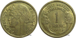 France - IIIe République - 1 Franc Morlon 1937 - SUP/AU58 - Fra3806 - 1 Franc