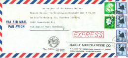 Japan Air Cover Sent Express To Germany 7-9-1983 - Cartas & Documentos