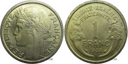 France - IIIe République - 1 Franc Morlon 1938 - SUP/AU58 - Fra0804 - 1 Franc