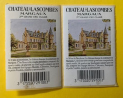 20456 - 2 Contre-étiquettes Autocollantes Chateau-Lascombes Margaux - Bordeaux