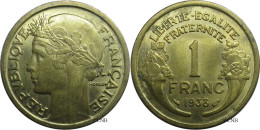 France - IIIe République - 1 Franc Morlon 1938 - SUP/AU58 Petites Taches - Fra0809 - 1 Franc