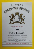 20458 - Château Grand-Puy Ducasse 1986 Pauillac - Bordeaux