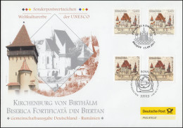 2889 Kirchenburg Von Birthälm, Schmuck-FDC Deutschland ESSt Bonn Und Brasov 2011 - Covers & Documents