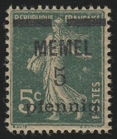 Memel 18a Aufdruck Normal 5 Pf. Auf 5 C, GC-Papier, ** Postfrisch - Klaipeda 1923