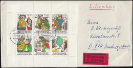 2281-2286 Märchen-Kleinbogen Unten Nicht Durchgezähnt Auf Eil-Bf. GOTHA 17.1.78 - Lettres & Documents