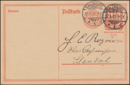 Postkarte P 153I Postreiter Mit Rosettenbeidruck SALZWEDEL 12.6.22 Nach Stendal - Other & Unclassified