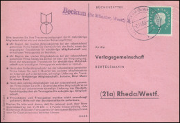 Landpost Beckum (Bz. Münster Westf) 2 Auf Postkarte BECKUM 2.11.60 Nach Rheda - Other & Unclassified