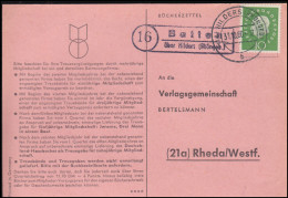 Landpost Batten über HILDERS (RHÖNGEB.) 31.10.1960 Auf Postkarte Nach Rheda - Altri & Non Classificati