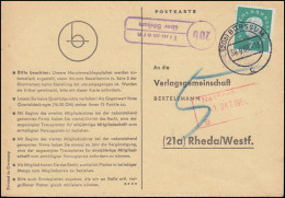Landpost Timmern über BÖRSSUM 30.9.1960 Auf Postkarte Nach Rheda/Westf. - Altri & Non Classificati
