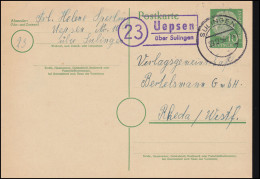 Landpost Uepsen über SULINGEN 29.12.1956 Auf Postkarte Nach Rheda/Westf. - Other & Unclassified